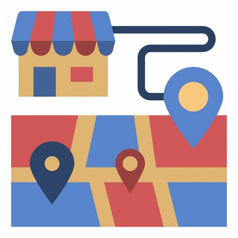 Ecommerce Location Map Pin Navigation Gps Shopping Icon