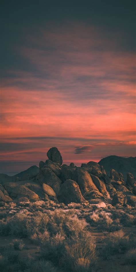 Sunset Landscape Nature Rocks Cliff 1080x2160 Wallpaper Sunset