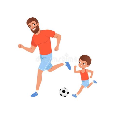 Famille Du Football De Fils Illustration De Vecteur Illustration Du