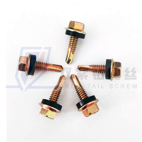 China Manufacturer Of Yellow Zinc Hex Head Self Drilling Screws With