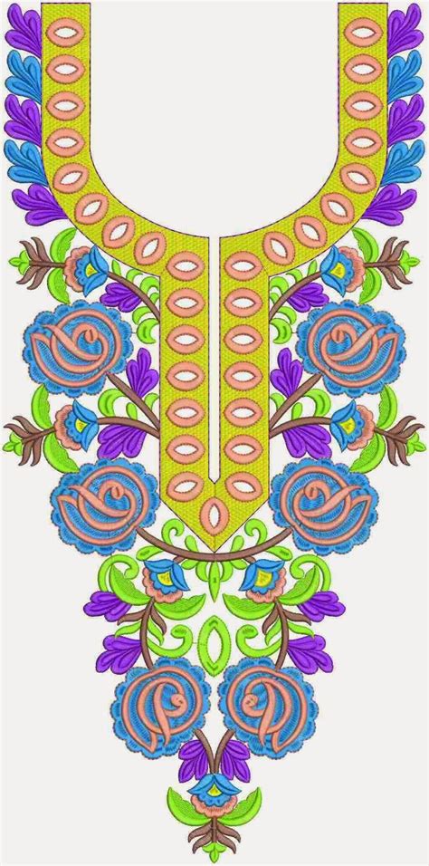 Brei Masjien Borduurwerk Nek Ontwerp Churidar Embroidery Patterns