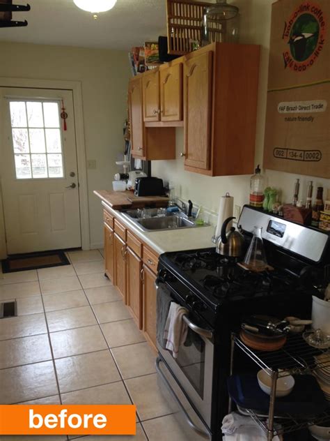 A narrow victorian home gets a trendy makeover. Before & After: A Narrow Galley Kitchen Gets an Urban ...
