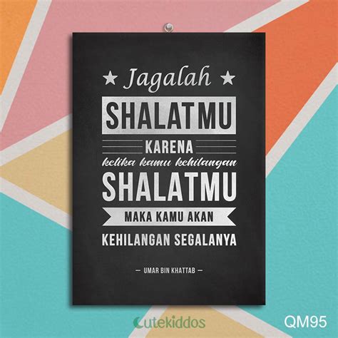 Jual Hiasan Dinding Poster Kayu Quotes Wall Decor Islami Jagalah Shalatmu Shopee Indonesia