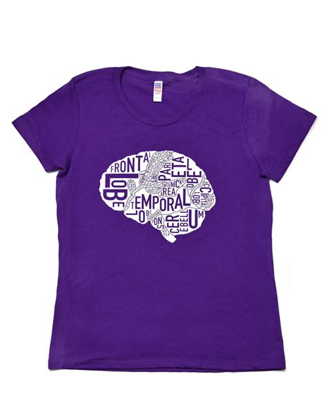 Brain Typographic Anatomy Womens T Shirt
