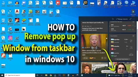 How To Delete The News And Interests Widget From The Taskbar Windows H Youtube