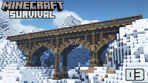 The Mega Bridge Minecraft 118 Survival Episode 3 Youtube
