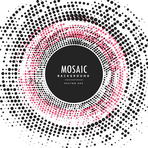 Mosaic Halftone Abstract Circular Frame Background Download Free
