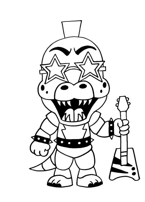 Fnaf 9 Monty Montgomery Gator Coloring Page Coloring Home