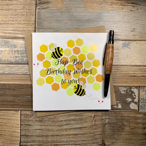 Hap Bee Birthday Card Kaleidoscopekrafts