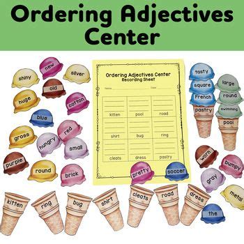 Order Of Adjectives Worksheets And Activities Print And Digital Order