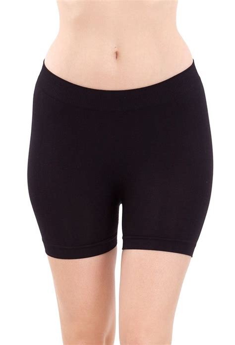 Ladies Seamless Shorts Hot Pants Multiple Colors Available Black