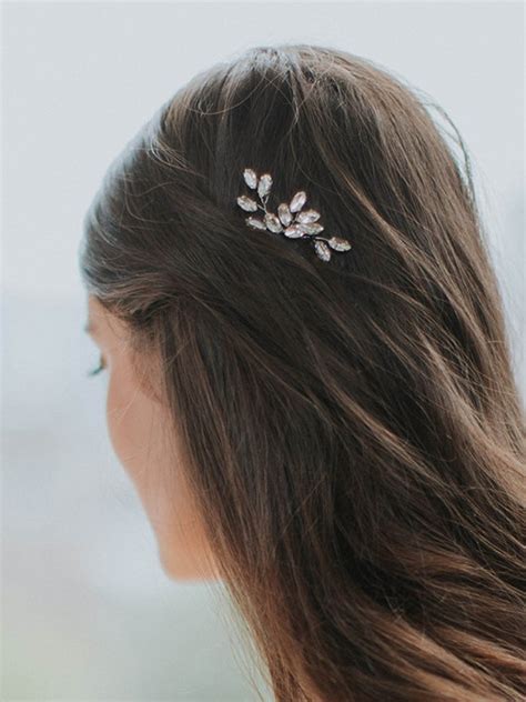 Rhinestone Hair Pins Crystal Hair Pins Bridal Hair Comb Etsy