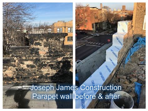 Parapet Wall Rebuilding In Chicago Joseph James Construction Inc