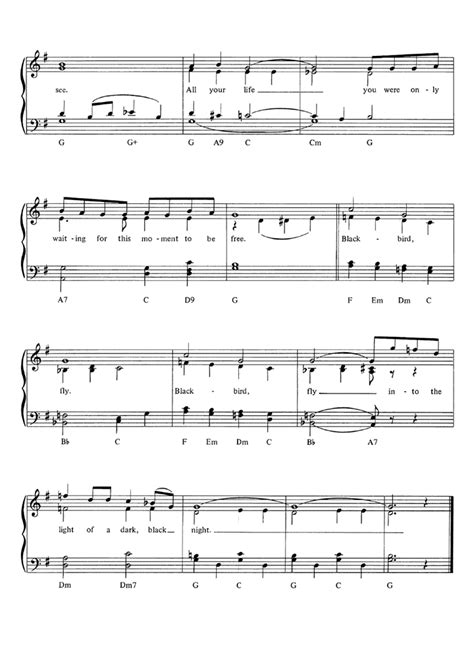 Marty music is the premier destination for guitar instruction on youtube. BLACKBIRD The Beatles Easy Piano Sheet music - Guitar chords | Easy Sheet Music