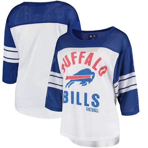 Buffalo Bills G Iii 4her By Carl Banks Women S First Team Three Quarter Sleeve Mesh T Shirt