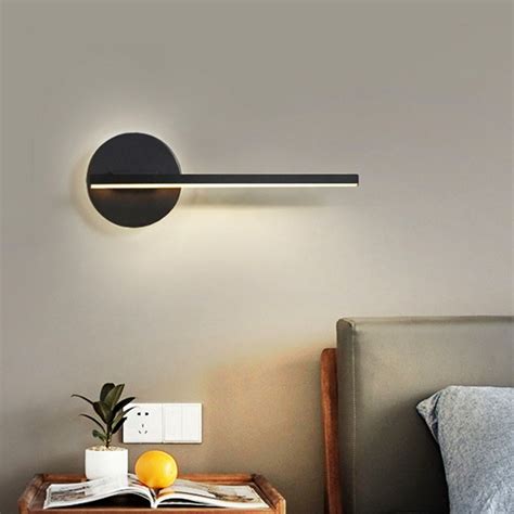 How bright should a light be for optimal studying. Minimal Pole LED Wall Lamp Sconce Metallic Black Study ...