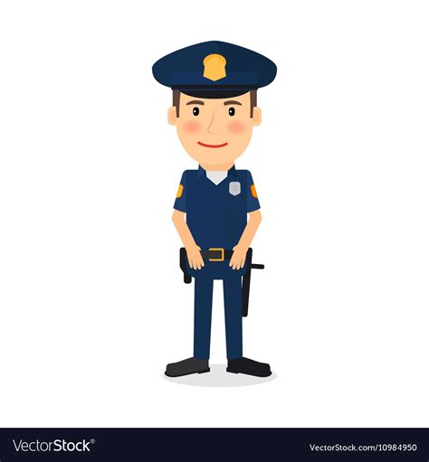 Policeman Cartoon Character Royalty Free Vector Image