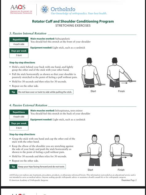 Therapeutic Exercises Handouts By The American Academy Of Orthopaedic