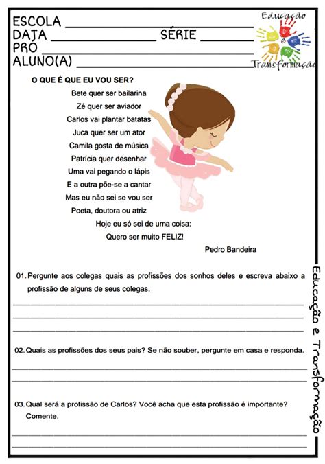 Atividade Com Poema 4 Ano