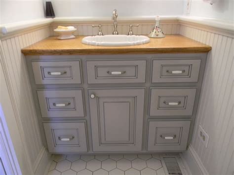 Powder room vanities for small spaces. Custom design painted/glazed powder room vanity with ...