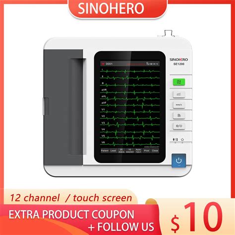 Se1200 Full Touch Electrocardiograph 12 Channel 12 Lead Ecg Machine Lcd