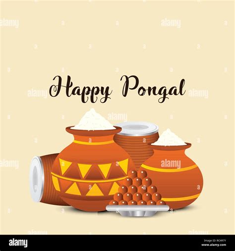 Happy Pongal Festival Background Vector Stock Vector Image And Art Alamy