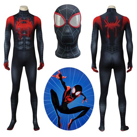 New Spider Man Miles Morales Jumpsuit Spiderman Cosplay Costume Suit