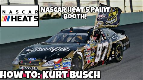 How To NASCAR Throwbacks Nascar Heat 5 Paint Booth Kurt Busch YouTube