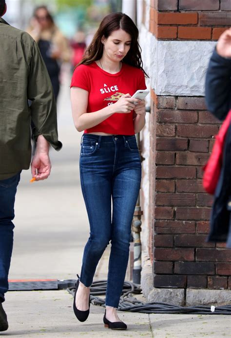 Little italy is such a good movie! Emma Roberts - Filming "Little Italy" in Toronto 05/24/2017