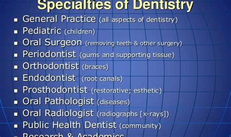 Specialties Dentist