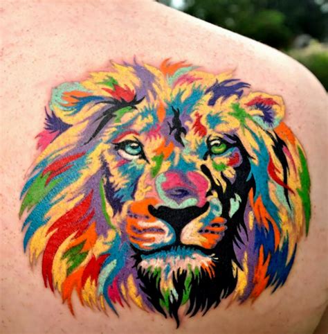 Colorful Lion Tattoo Lion Tattoo Lion Tattoo Design