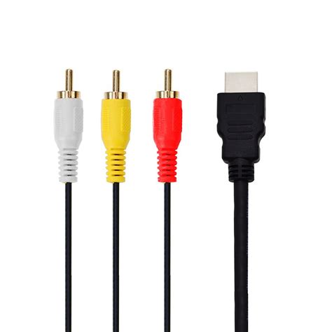 Hdmi to rca adapter box composite av cvbs video converter full hd 1080p 720p. 1.5m HDMI to RCA Audio Video Composite Cable