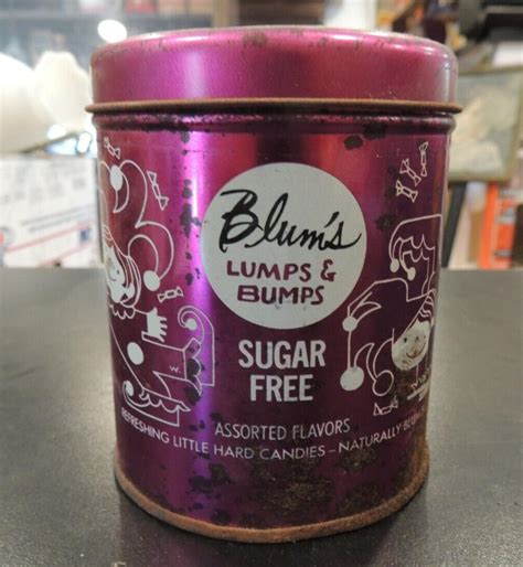 Blums Lumps And Bumps Sugar Free Vintage Candy Old Tin San Francisco Usa