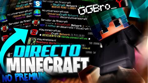 ¡en Directo Jugando Minecraft No Premium Con Subs Youtube