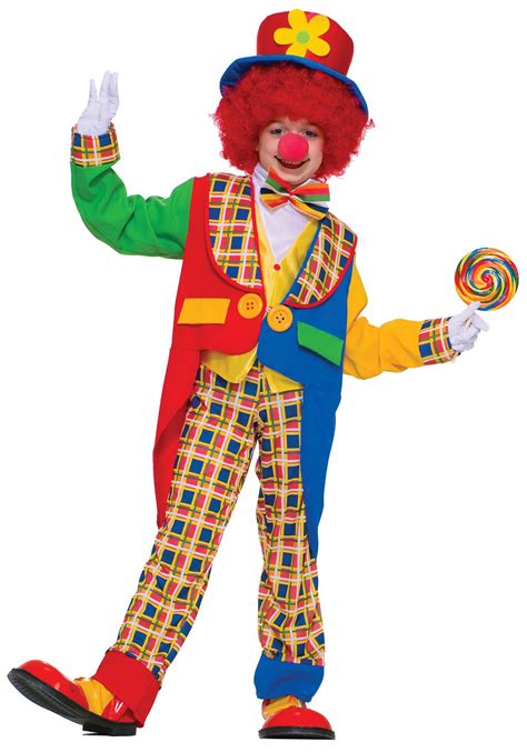Child Colorful Clown Costume Kids Clown Costumes