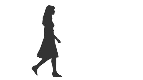 Silhouette Of Girl Walking At Getdrawings Free Download