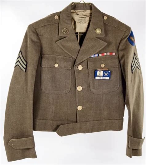 Wwii United States Army Air Force Usaaf Ike Jacket W Bullion Patch And