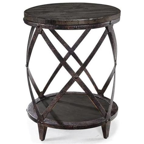 Magnussen Home Milford T4044 35 Round Accent Table With Shelf Upper