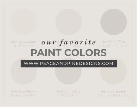 Our Favorite Paint Colors Peace And Pine Designs