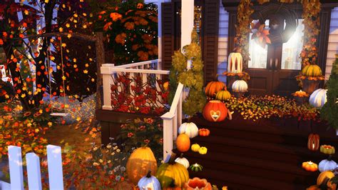 Sims 4 Autumn Halloween House Makeover Dl Cc Bárbara Sims