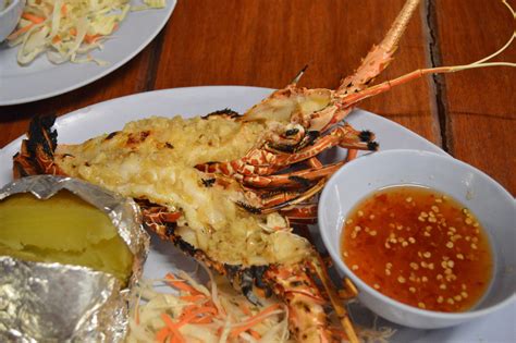 Barbecued Lobster With Boiled Potato And Chilli Dip Phi Phi Island