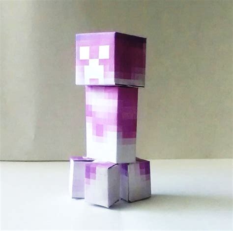 Pixel Papercraft Enchanted Creeper Minecraft Dungeons