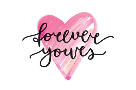 Forever Yours Vector Lettering Graphic Objects ~ Creative Market