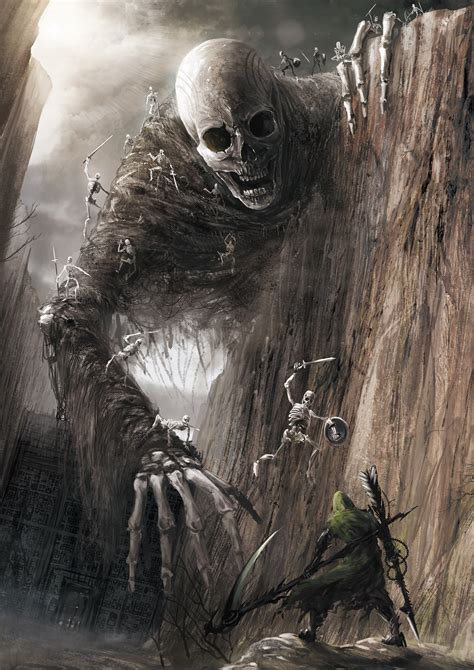 Morbid Fantasy • Giant Skull Fantasyhorror Concept By