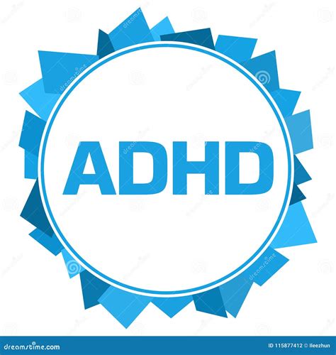 Adhd Attention Deficit Hyperactivity Disorder Blue Abstract Circular