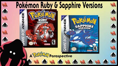 Pokémon Ruby And Sapphire Versions A Pokémon Paraspective Youtube