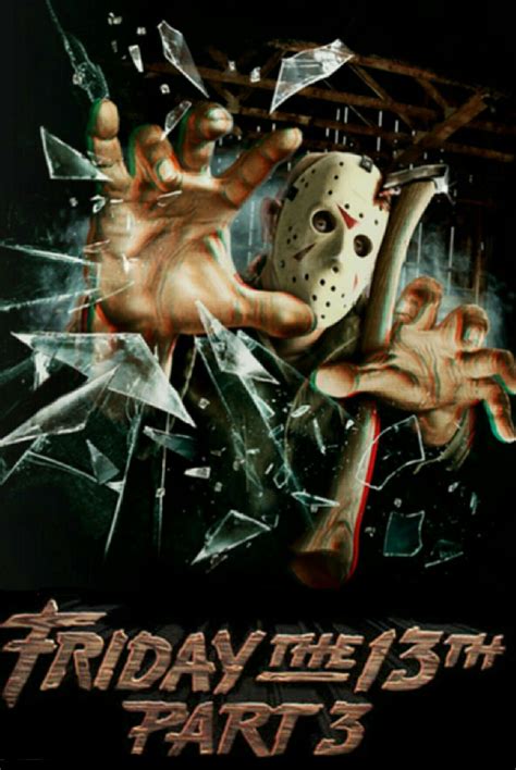 Friday The 13th Part 3 Horror Movie Poster Slasher Horror Movie Icons