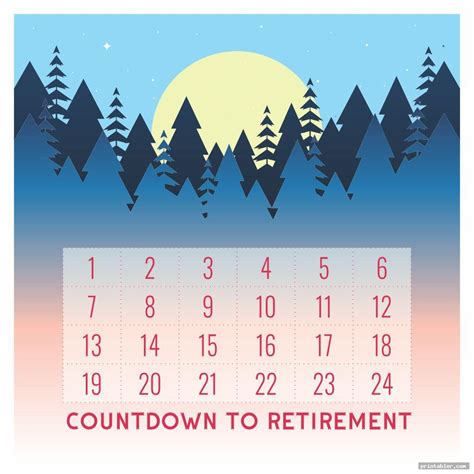 Retirement Countdown Calendar Printable