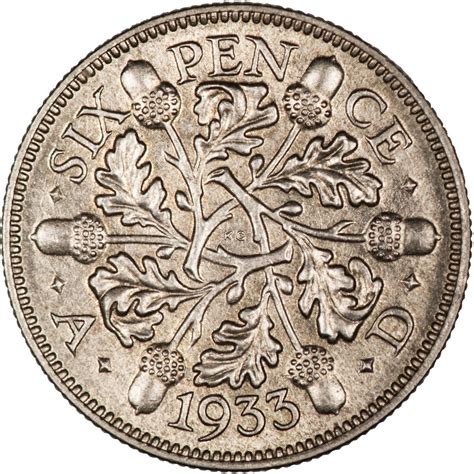Sixpence 1933 Coin From United Kingdom Online Coin Club