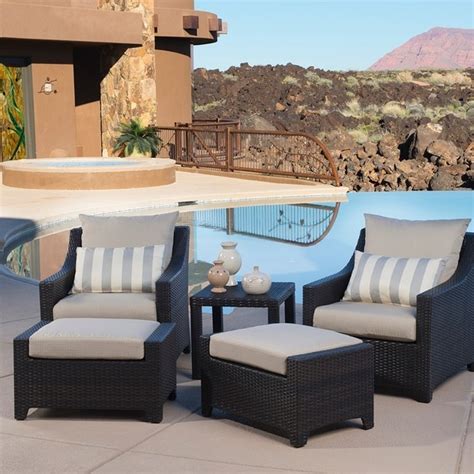With the ability to multitask from seating to footrest and even our marade ottoman set is the master of multifunctional. Shop RST Brands Slate 5-piece Club Chairs and Ottomans ...
